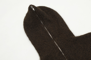 OEM <span class=keywords><strong>Cardigan</strong></span> in Mohair con <span class=keywords><strong>cerniera</strong></span> completo lavorato a maglia maglione misto grande cappotto Casual con cappuccio per gli uomini - Product Image 3