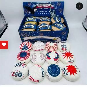 ของเล่นบีบคลายเครียดรูปซาลาเปา PU Squishy ของที่ระลึกฉลองครบรอบ 250 ปีวันชาติสหรัฐอเมริกา 4 กรกฎาคม ของขวัญบีบซาลาเปา - Product Image 6