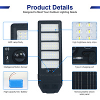 Lampadaires solaires LED extérieurs KCD haute luminosité avec boîtier ABS, étanches, de haute qualité, 50W, 100W, 140W, 300W, 1000W, 6000K, avec télécommande