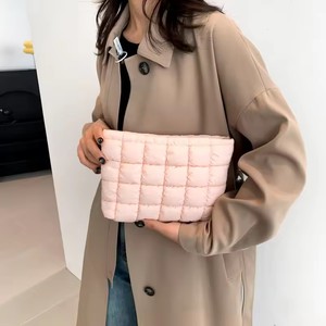 Women Cosmetic Quilted Bag Square Portable Makeup <b>Storage</b> Clutch Bags Simple Girl Lipstick <b>Toiletry</b> Organizer Small Handbag - Product Image 5