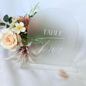 Números de Mesa de Espejo Acrílico Personalizados, Centros de Mesa para Boda, Soportes en Forma Redonda, Hexagonal y de Arco para Mesas de Fiesta - Product Image 5