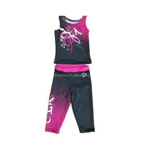 OEM Custom Großhandel Cheerleading Cheerleader Sport kurze Bodysuit Cheerleading Short und BH