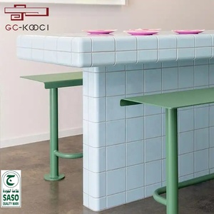 Gạch Lát Vuông Nhỏ Kiểu Bắc Âu, Gạch Men Bọc Cạnh, Đường Viền Góc, Màu Hồng 110*110Mm - Product Image 3