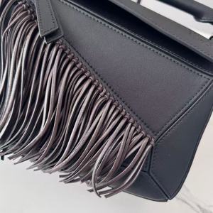 Bolso Bandolera Pequeño de Estilo Nacional para Niñas, de Cuero Genuino Suave, con Cierre, Duradero, Portátil, con Borlas - Product Image 5