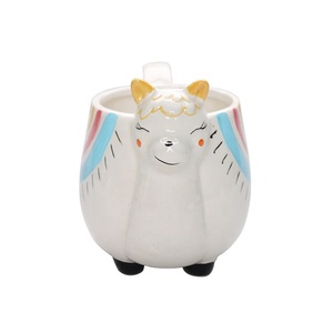 Vente chaude Bonne Qualité OEM Blanc Dolomite En Céramique Tasse À <span class=keywords><strong>Café</strong></span> Tasse de Lait Avec <span class=keywords><strong>Alpaga</strong></span> Forme - Product Image 4