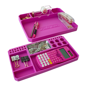 Pink Fashion Desktop Silicone <b>Storage</b> Tray Nordic Ins Style <b>Dressing</b> <b>Table</b> <b>Storage</b> Artifact - Product Image 2