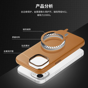 Funda <span class=keywords><strong>Oficial</strong></span> de Lujo para Teléfono Móvil, Magnética, de Cuero Resistente, para <span class=keywords><strong>iPhone</strong></span> 17/16/15/14/13 Pro, a Prueba de Golpes, con Caja de Embalaje Original - Product Image 6