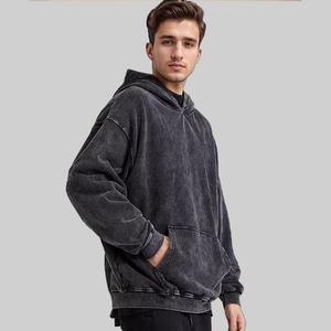 Nouveau logo de broderie <span class=keywords><strong>d</strong></span>'impression personnalisée pour unisexe 400 Gsm à capuche personnaliser vierge <span class=keywords><strong>d</strong></span>écontracté surdimensionné sweats à capuche 400gsm - Product Image 2