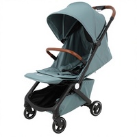 Poussette bébé pliable à une main Abon BS6020, luxe, légère, en alliage d'aluminium, 3 plis, tissu Oxford, métal, EN1888-2
