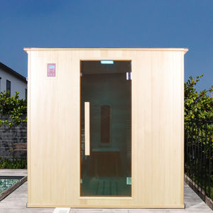 Salle de sauna carrée à spectre complet pour soulager le stress et stimuler l'énergie, grande salle de sauna intérieure pour 2 personnes, position allongée - Product Image 5