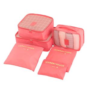 MOQ basso personalizza Logo poliestere 6 pezzi Set cubi da imballaggio organizzatore <span class=keywords><strong>per</strong></span> bagagli valigia da viaggio - Product Image 2