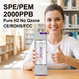 ขวดน้ำไฮโดรเจนระดับมืออาชีพ 2000PPB พร้อมเมมเบรน SPE PEM DuPont เครื่องกำเนิดโมเลกุล H2 ความเข้มข้นสูง จากโรงงานโดยตรง - Product Image 1