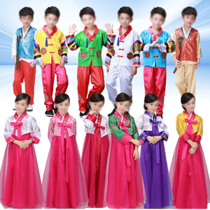 Costumes de scène de danse traditionnelle coréenne pour enfants, robes Hanbok pour filles, vêtements de performance pour enfants, tenues ethniques de fête - Product Image 4