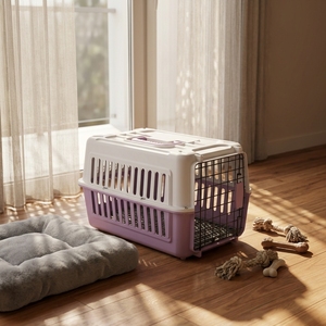 Trasportino per Animali Domestici in Plastica PP Ecologica, Varie Misure, Approvato per Voli, Traspirante, per Cani e Gatti - Product Image 4