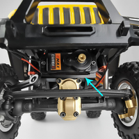 Montaje Servo de Metal ES08M II para coche de control remoto Axial SCX24 Wrangler, piezas de coche para servo de control remoto, 1/24