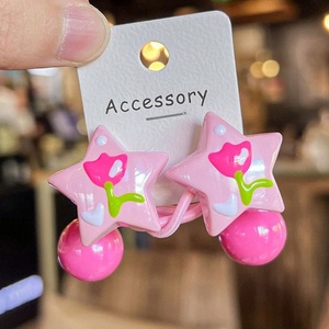 Set di 2 Elastici per <span class=keywords><strong>Capelli</strong></span> a Forma di Tulipano e Stella per Bambine, 7cm, Accessori Floreali e Animali per <span class=keywords><strong>Capelli</strong></span> - Product Image 5