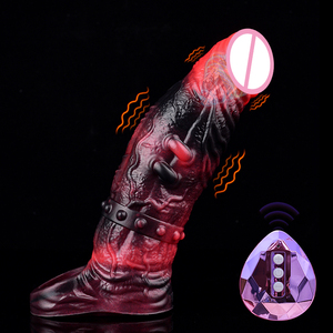 NNSX Neuer Dildo-Kondom mit Vibrationsfunktion Sexspielzeug, Effektive Penisvergrößerung Flüssiges Silikon Weicher Dildo Leder-Kondom - Product Image 3