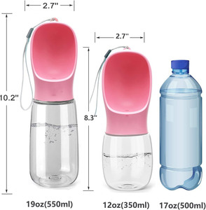 Bouteille d'eau portable en plastique pour chien, certifiée BSCI, 300ml-550ml, pour usage intérieur/extérieur, colorée, vente en gros fabricant - Product Image 3