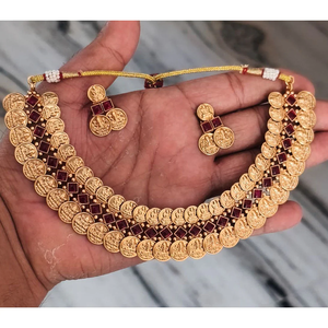 Juego de Collar Tradicional de Piedra Pota Mate Jewel Emarket-12731589PGR - Product Image 1