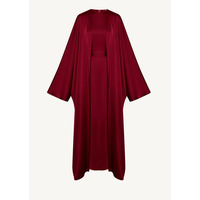 Ensemble robe abaya et maxi-robe pour femmes, élégant, en satin respirant, léger, coupe ample, ceinture, style turc, islamique, Dubaï.