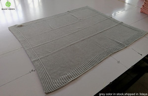 50CI50 100%cotton 100% Acrylic Rice <strong>Stitch</strong> Knit Blanket <strong>Throw</strong> - Product Image 3