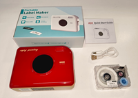 Mini Impresora de Etiquetas, Máquina de Impresión de Cintas, Recargable, Resistente al Agua, para el Hogar, Cocina, Almacenamiento, Marcado de Cables