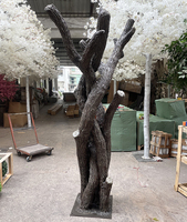 Tronc d'arbre artificiel en fibre de verre fait à la main sans feuilles décoration d'arbre mort décor d'art d'intérieur