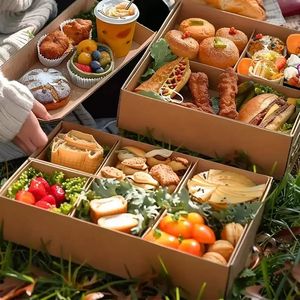 กล่องขนมอบแบบใช้แล้วทิ้งสำหรับงานหนัก ทนทาน ตั้งได้เอง มีหน้าต่างใส เหมาะสำหรับซูชิ ปิกนิก บาร์บีคิว และแคมป์ปิ้ง - Product Image 2