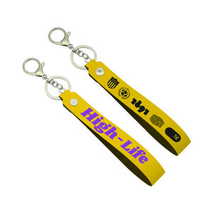 LLavero de cuero con logotipo personalizado, cordón de cuero para sublimación - Product Image 5