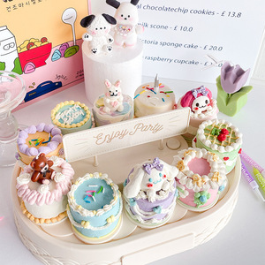 <b>Rotating</b> Cake <b>Stand</b> with Carousel Animals for Party Dessert <b>Display</b> Plastic 2 Tier Hand Wash Only - Product Image 3