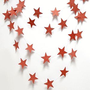 OEM Multicolor <b>Glitter</b> Star Paper Garland Party Decorations for Birthday, Christmas, New Year Events - Product Image 2