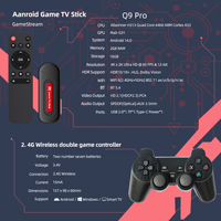Konsol Game TV Q9Pro H313, pengendali nirkabel ganda RAM 4K 1GB ROM 8GB dengan kartu TF 64G EU/US