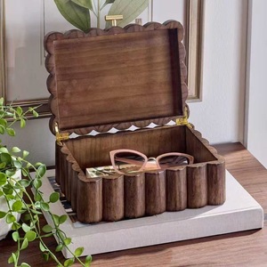 Wooden Jewelry <b>Box</b> Large Capacity Storage With Lid For Gold <b>Earrings</b> And Other Jewelry Organizers - Product Image 1