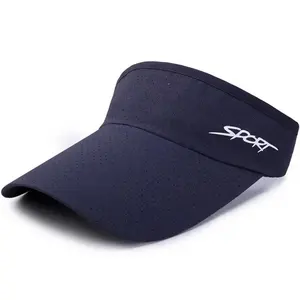 Sommer Großhandel individuell bedruckte Logo Öse Stoff Visiere Sonnen hüte für Outdoor-Sportarten