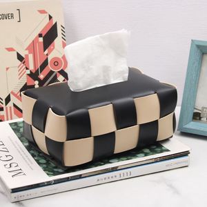 Rectangle Cover Facial <b>Paper</b> Organizer Dispenser Woven Pattern <b>Tissue</b> Box - Product Image 2
