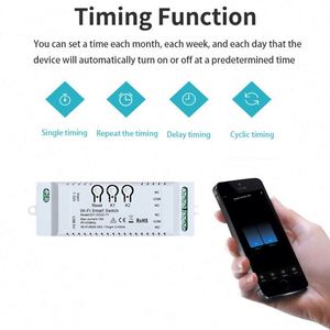 Tuya thông minh chuyển đổi mô-đun 7-32V 2CH RF điều khiển từ xa Wifi tiếp sức tương thích Alexa Google Nhà 5V 12V 24V 32V 10A cho nhà thông minh - Product Image 6