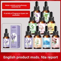 Huile Essentielle d'Aromathérapie 100% Pure, Pressée à Froid, Soluble dans l'Eau, 10ml, pour Humidificateurs et Diffuseurs d'Arômes, Format Compte-gouttes, Transfrontalier