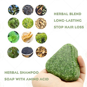 Shampooing solide Usman Grass OEM pour le contrôle du sébum et l'épaississement des cheveux, emballage personnalisé, shampooing solide naturel - Product Image 2