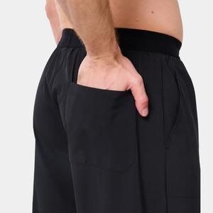 Vente en gros de pantalons de survêtement en coton et lin à jambes larges pour hommes, avec logo personnalisé, pour la course à pied, l'entraînement et la salle de sport - Product Image 3
