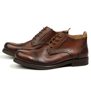 Zapatos de Vestir de Cuero para Hombre Estilo Británico, Punta Redonda, con Cordones, Color Marrón, para Oficina, Carrera, Moda - Product Image 3