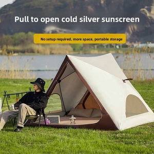 Carpa de Playa Portátil para Acampar al Aire Libre, de Una Habitación, para las Cuatro Estaciones, Totalmente Automática, de Apertura Rápida, con Protección Solar, de Tela Oxford Impermeable - Product Image 5