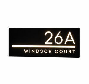 Plaque d'adresse lumineuse personnalisée en acrylique évidé pour maison, bâtiment ou bureau, avec néon LED AC extérieur - Product Image 5