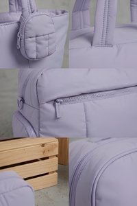 Ensemble de sacs de voyage en polyester lavande, grande capacité, fermeture éclair, unisexe, style à poignée souple - Product Image 5