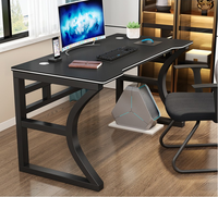 AILICHEN Bureau d'ordinateur élargi et renforcé bureau à domicile bureau simple cadre blanc + noir