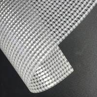 Bâche transparente tissée stratifiée par PVC ignifuge imperméable de tissu de maille de vinyle