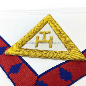 Compagnon anglais Royal Arch tablier anglais rouge et bleu tablier et accessoires de maçons maçonniques de la plus haute qualité - Product Image 1