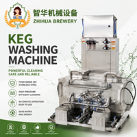 Machine de lavage automatique de fûts à bière en acier inoxydable pour équipement de nettoyage de fûts de brasserie