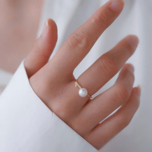 ขาตั้งแหวนเงินแท้ S925 สำหรับงาน DIY ประดับมุก อุปกรณ์เรียบง่ายสำหรับลูกปัดทรงกลมขนาด 8-13 มม. 10436 เครื่องประดับเงิน - Product Image 1