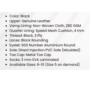 Zapatos de seguridad de cuero genuino duraderos para hombre, con cordones, suela resistente, cómodos para uso diario, estilo industrial, zapatos de trabajo. - Product Image 4