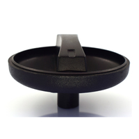 Potentiomètre à bouton en plastique audio ZTDE-BA136, largeur 44 mm, hauteur 25 mm, noir, demi-axe